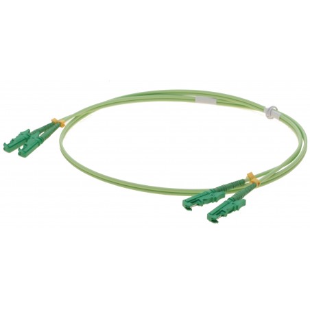 Fiberkabel, multimod, E2000 APC / APC, 10m, 50 / 125my, OM5, kalk, LSZH, Duplex
