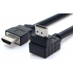 HDMI 1.4 kabel. HDMI Single Link, HDMI hane HDMI hane. Vinklad 90° med Ethernet-kabel 2 meter