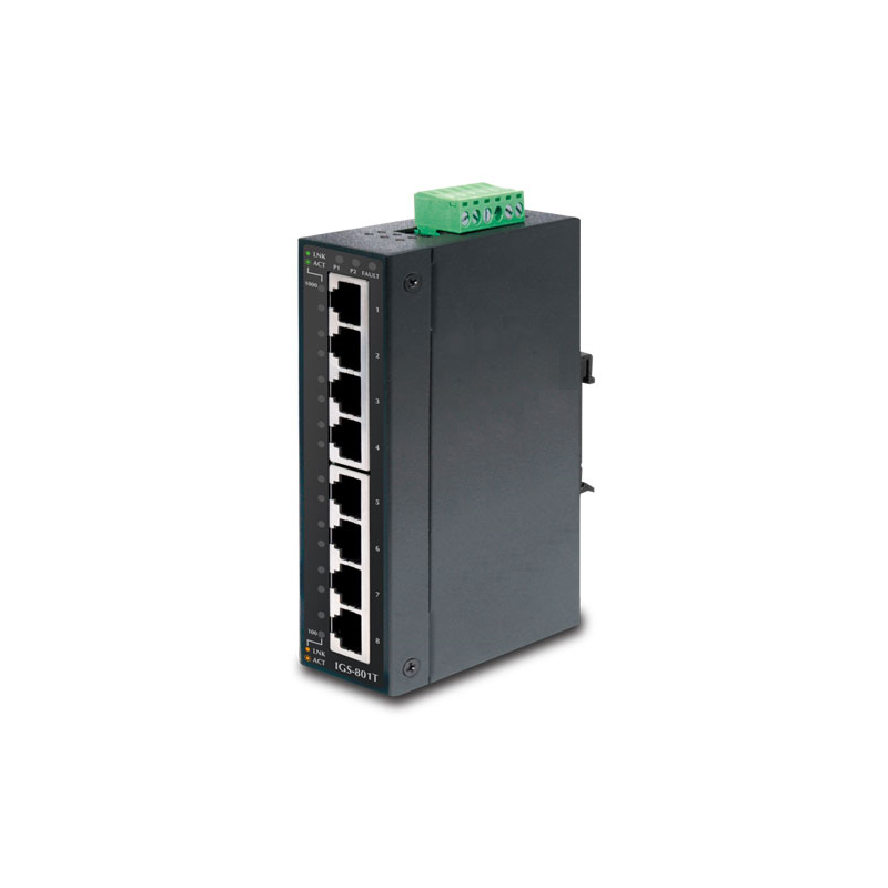 IGS-801T 8 x portar Gigabit utan styrd växel IGS-801T Svensk Binär Teknik AB
