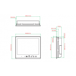 15 "MOXA MD-215Z-T - 1000 nitar LCD-skärm - Multi-touch - Binär Teknik AB