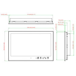 24 "LCD MOXA MD-224Z kapacitiv pekskärm, främre IP66, bakre IP20, 1280x1024 - Binär Teknik ABA / S