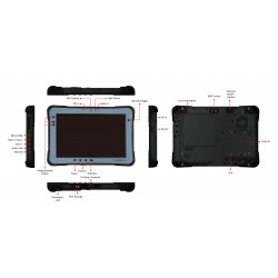 10,1" Industrial Tablet PC, PX-501, WINDOWS LTE, 5G Robust, Höga nits