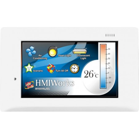 4.3” Touch HMI med RS232 (3-pin), RS485, USB, RTC og Ethernet - Binär Teknik