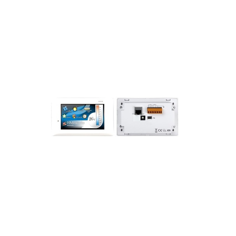 4.3” Touch HMI med RS232 (3-pin), RS485, USB, RTC og Ethernet - Binär Teknik