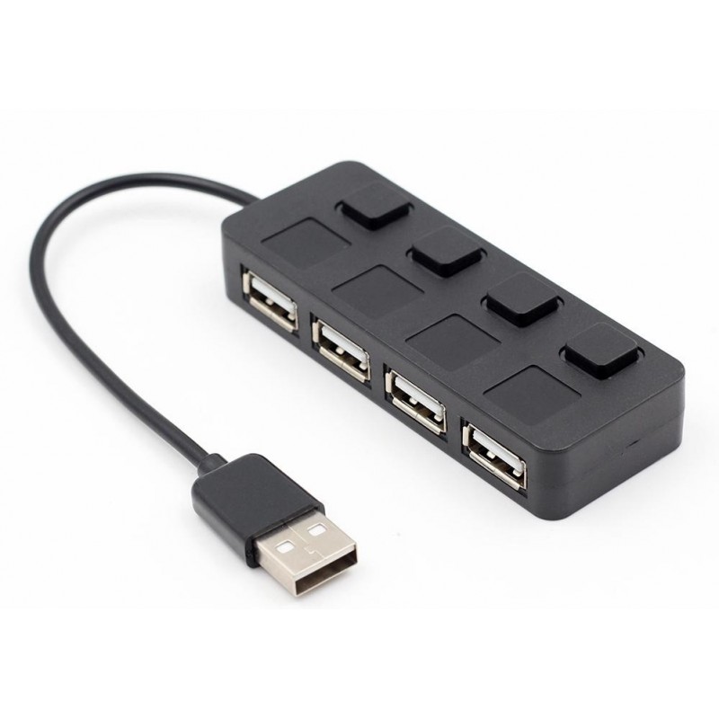 4-portar USB2.0-hubb, enkelt och enkelt med plug and play