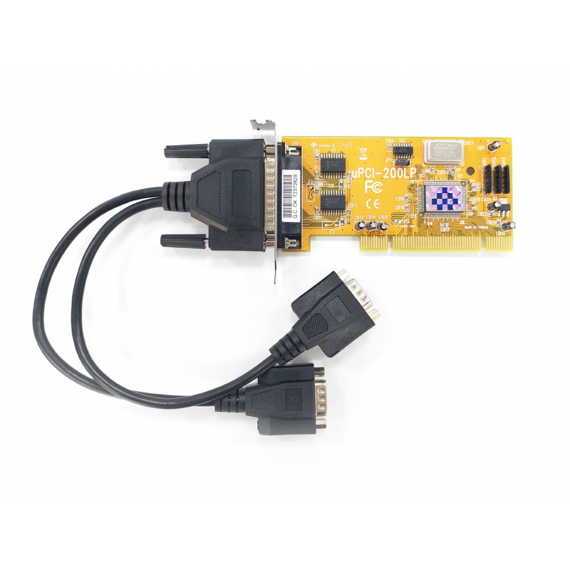 Seriekort med 2 x 232 PCI med hög och låg bakplatta PCI-200LP / UPCI