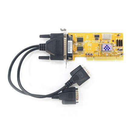 Seriekort med 2 x 232 PCI med hög och låg bakplatta PCI-200LP / UPCI