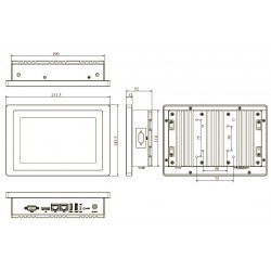 7-tums PC med 2 x RS232 och 2 x USB - Intel Atom E3815 1.46GHz