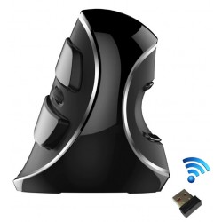 Ergonomisk trådlös USB-mus - Undvik smärta i axeln och baksidan