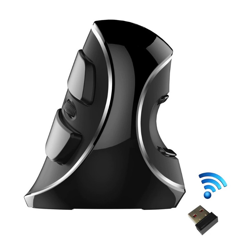 Ergonomisk trådlös USB-mus - Undvik smärta i axeln och baksidan