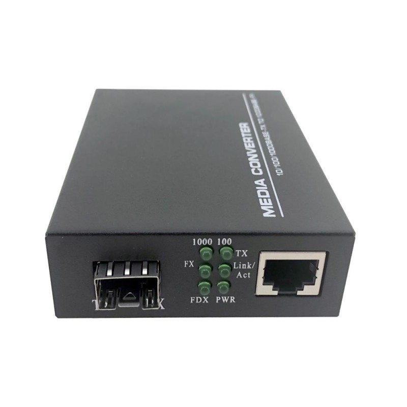 SFP Fiber Media Converter till RJ45 Gigabit Media Converter