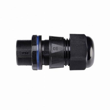 RJ45 IP67 vattentät genomföringskontakt för chassi- och panelmontering, M20 mm