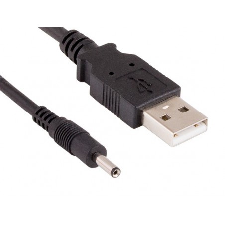 USB till likströmskabel - 5V, 0,40m, svart