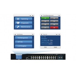 Nätverksväxel med 24 x RJ45 koppar och 4 x 10Gbps SFP (GS-5220-24T4XV)
