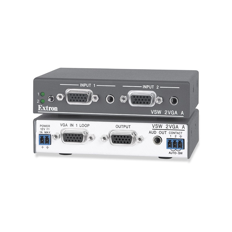 Extron 2-ports VGA-omvandlare med ljud och automatisk växling