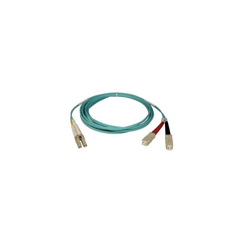 Armerad fiberkabel, multimod, LC-SC, 25m, 50 / 125my, OM4, Svart, LSZH, Duplex