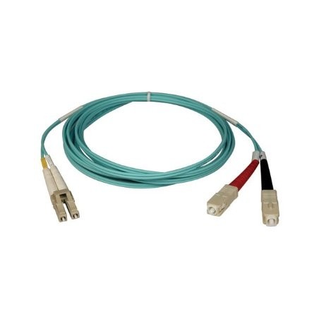 Armerad fiberkabel, multimod, LC-SC, 25m, 50 / 125my, OM4, Svart, LSZH, Duplex
