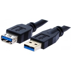 USB 3.0 förlängningskabel 1,8 meter typ A hane till hona USB4AM-AF