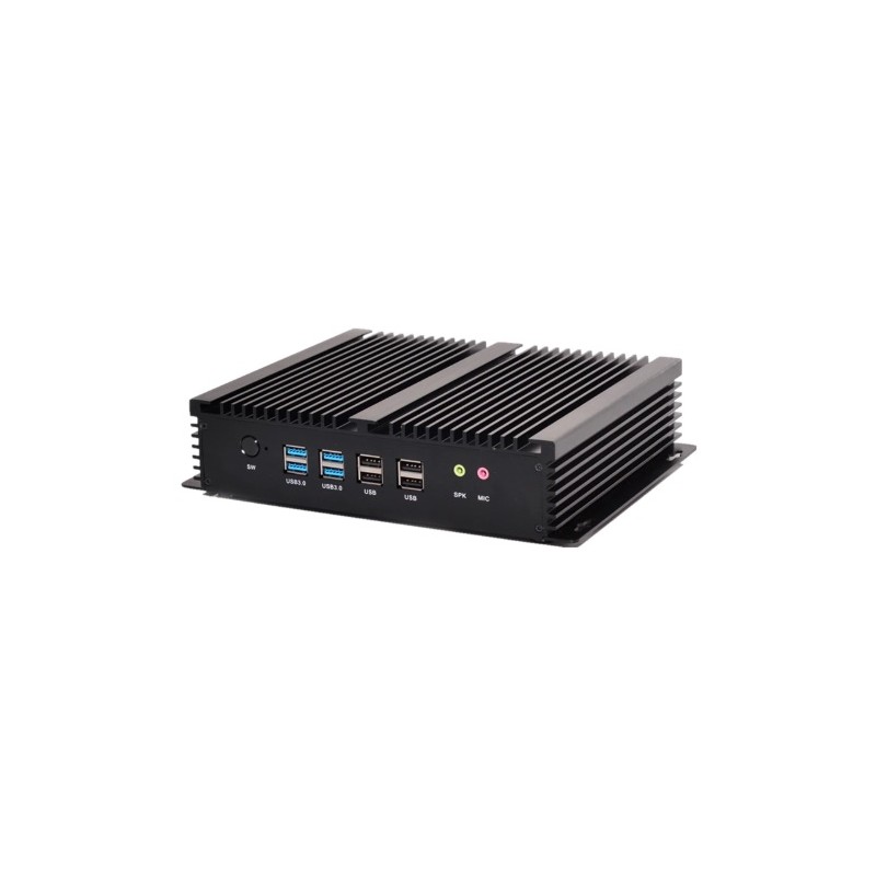 Fläktlös Embedded industriell PC i5 med 4 x RS232 COM-portar 2xRJ45 USB 3.0 och USB 2.0 Fanless