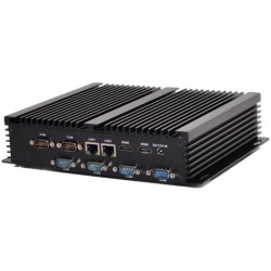 Fläktlös Embedded industriell PC i5 med 4 x RS232 COM-portar 2xRJ45 USB 3.0 och USB 2.0 Fanless