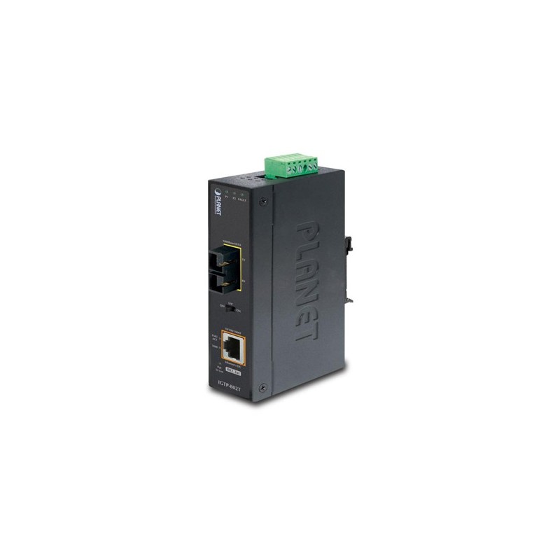 Mediaomvandlare 1000Mbit Multi Mode fiber SC, 10/100/1000Mbit RJ45, PoE+