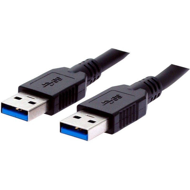 USB 3.0-kabel, A jane - A jane, AWG28, svart, 1.8m