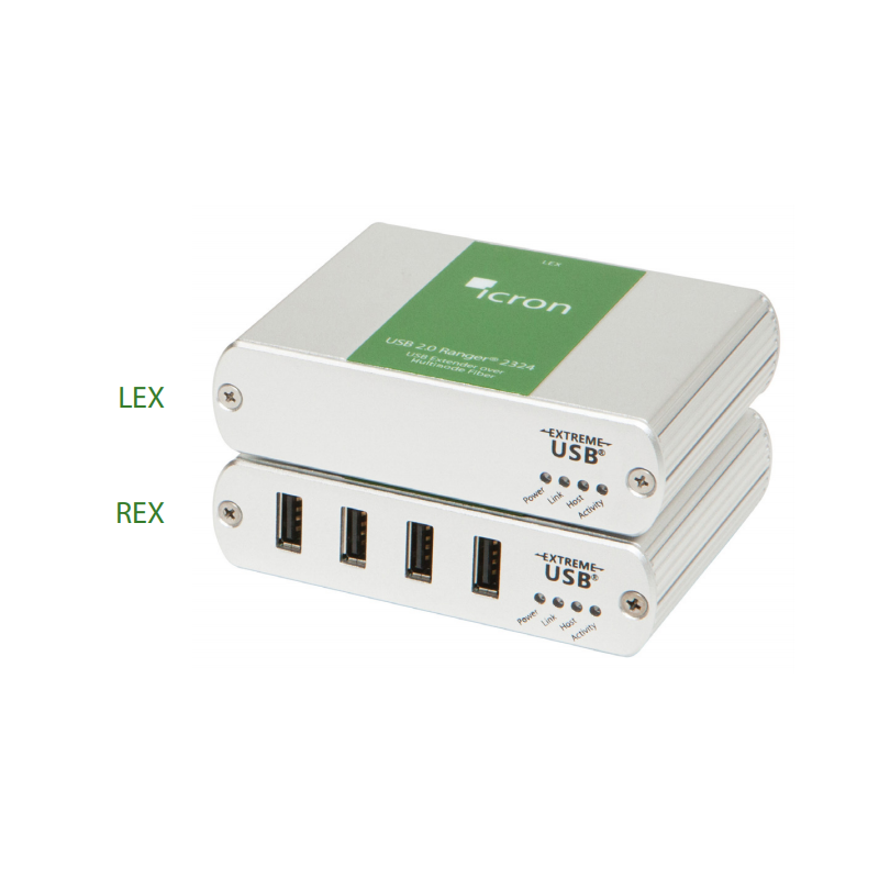 USB-förlängnings, 2,0, över fiber upp till 500 m