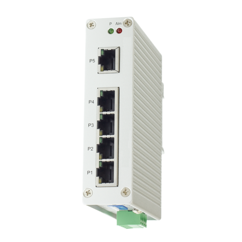 5 Port Unhaneeeeaged Industrial Switch. 5 x 10 / 100Mbit. -25 - +70°C