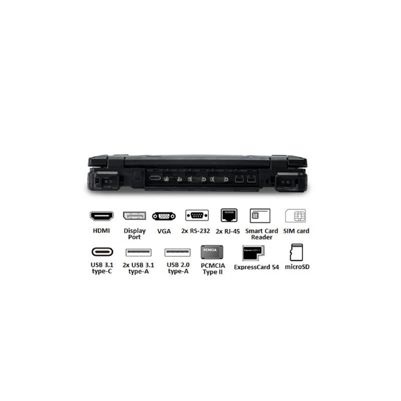 Industriell bärbar dator, robust, bärbar bärbar dator med RS232, multi Touch DURABOOK