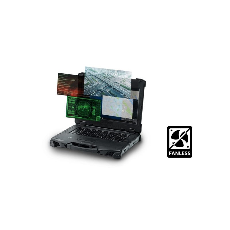 Industriell bärbar dator, robust, bärbar bärbar dator med RS232, multi Touch DURABOOK