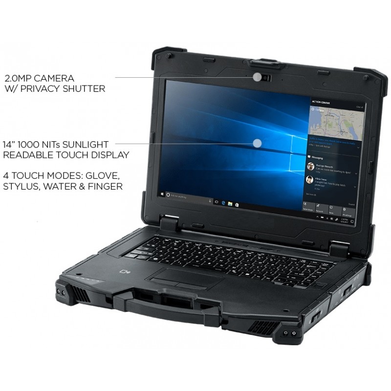 Industriell bärbar dator, robust, bärbar bärbar dator med RS232, multi Touch DURABOOK