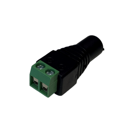 DC-jackplugg honkontakt 5,5/2,5 mm för skruvplint