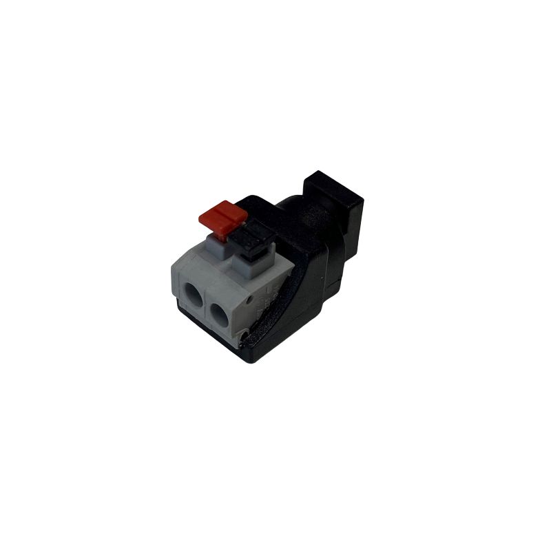 DC-kontakt hona 5,5/2,1 mm kopplingsplint med push-down klämma