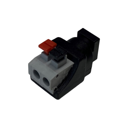 DC-kontakt hona 5,5/2,1 mm kopplingsplint med push-down klämma