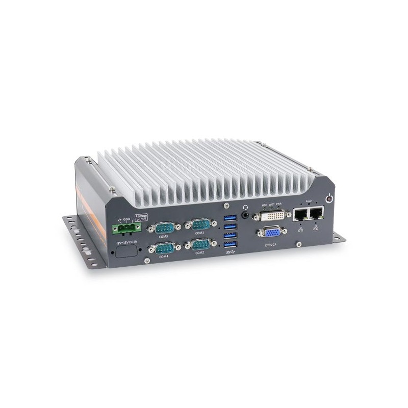 Embedded blæserløs PC gen 9 og Gen 8 med 4xCOM serielporte 2x Etnernet til DIN skinne montage