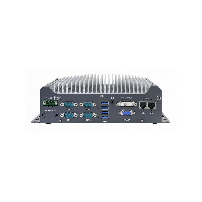 Embedded blæserløs PC gen 9 og Gen 8 med 4xCOM serielporte 2x Etnernet til DIN skinne montage