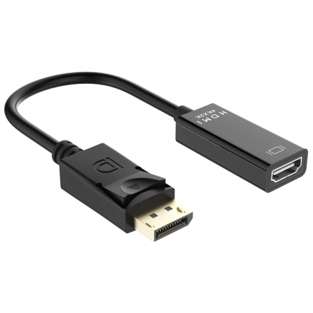 4K Display Port, DP till HDMI 4K adapterkabel, 15cm