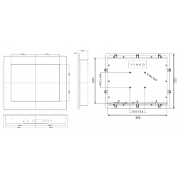 12,1 "skärm - Hög nits - 1000 Nits - touch - VGA, HDMI, USB, Displayport