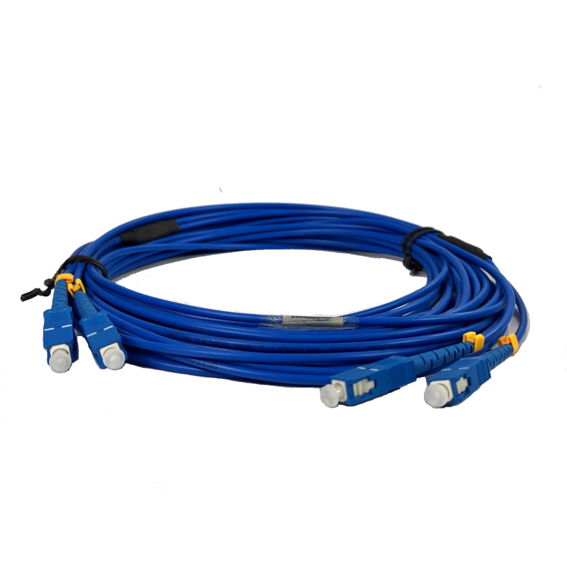 Armerad fiberkabel Single-läge, SC-SC, 10 meter, 9 / 125my, Blå, LSZH, Duplex