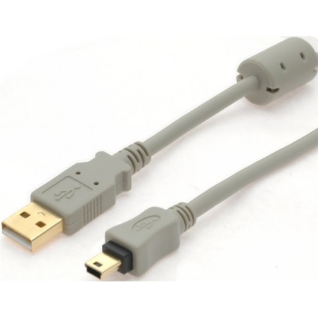 USB A jane kabel til mini USB B jane med ferrit