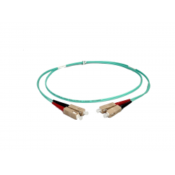 Högkvalitativ 1m Aqua OM3 Duplex Fiberkabel SC-SC 50/125µm