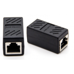 RJ45-kontakt [nätverkskabelkontakt] - hona/hona - skärmad CAT6a RJ45 FEMALE till FEMALE