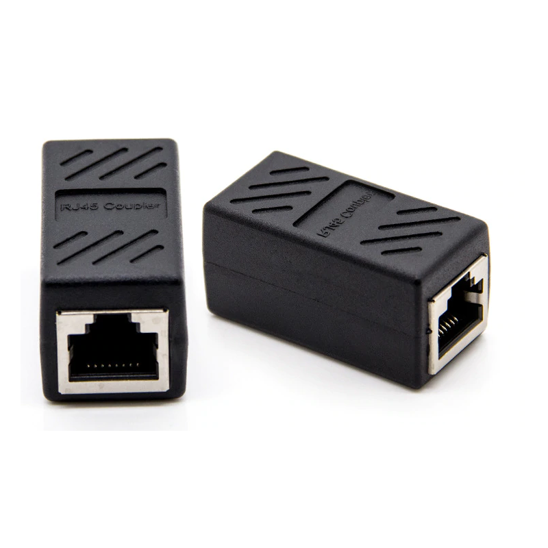 RJ45-kontakt [nätverkskabelkontakt] - hona/hona - skärmad CAT6a RJ45 FEMALE till FEMALE
