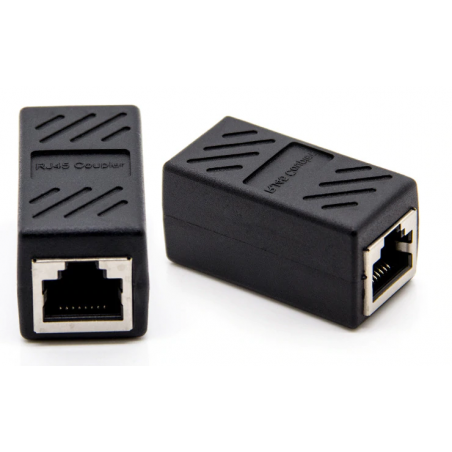 RJ45-kontakt [nätverkskabelkontakt] - hona/hona - skärmad CAT6a RJ45 FEMALE till FEMALE
