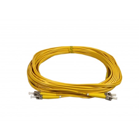 Fiberkabel, enkelmod, ST-ST, 100m, 9 / 125my, gul. LSZH, Duplex