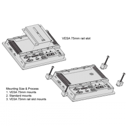 7" Panel PC med touch till bil, lastbil användning, med digital I/O, RS232 RS422 RS485, 4G