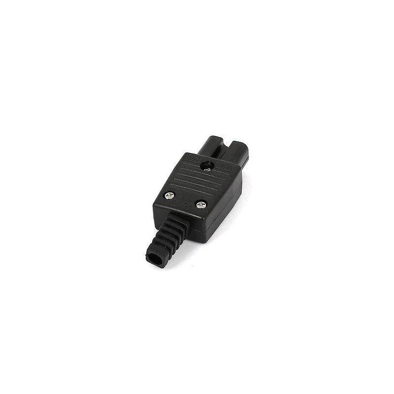 IEC C15 strömkontakt hona med mark för sladd Apparatintag 3pin, svart, AC 250V 10A