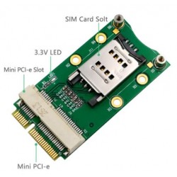 Mini PCI-E-adapter med SIM-kortplats för 3G / 4G, LTE WWAN, GPS kort, Mini PCI-e-adapter