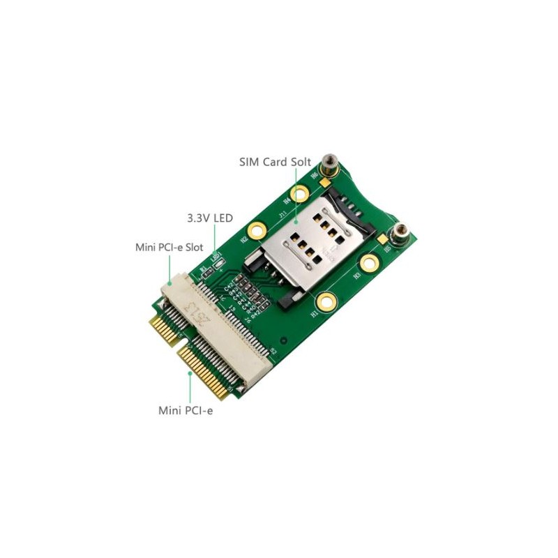Mini PCI-E-adapter med SIM-kortplats för 3G / 4G, LTE WWAN, GPS kort, Mini PCI-e-adapter