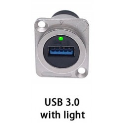 Skärmad USB 3.0 genomgångskontakt - typ A - A hon montage